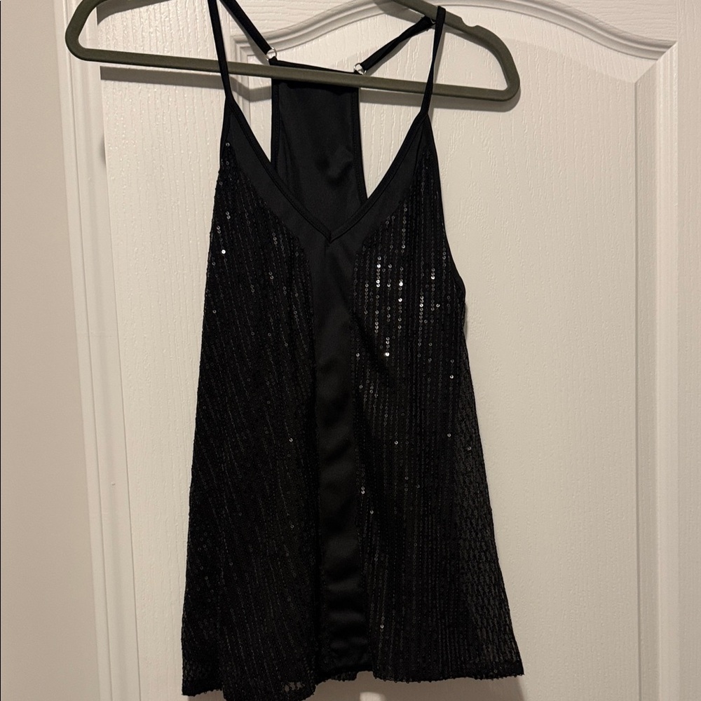 Black Sequin Women's Top